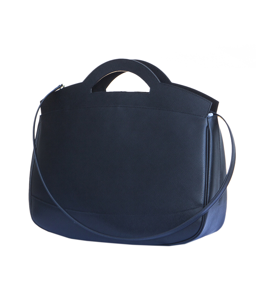 Morgana in pelle saffiano nero