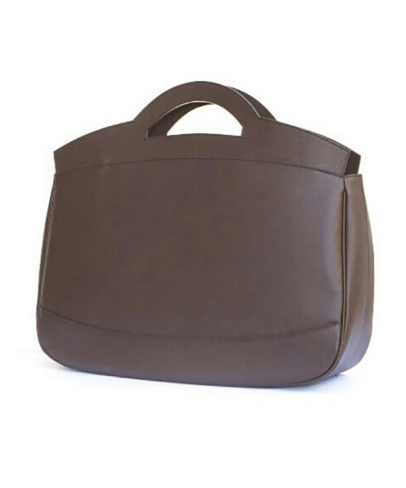 Morgana in pelle saffiano marrone