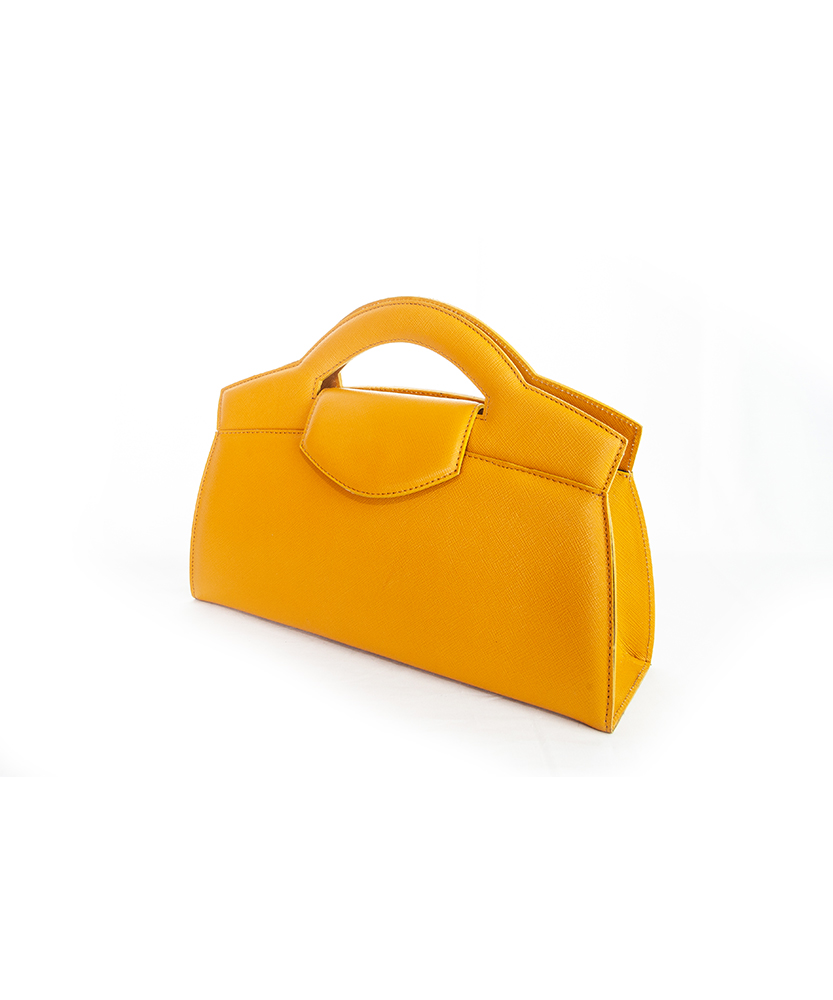 Tindari in pelle saffiano giallo